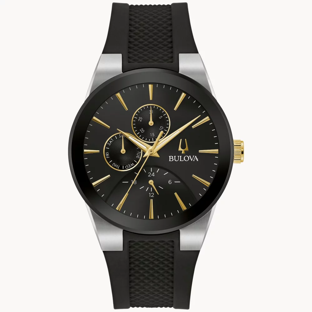 Bulova® Modern Collection Men's Black Millennia® Watch w/Minute Markers