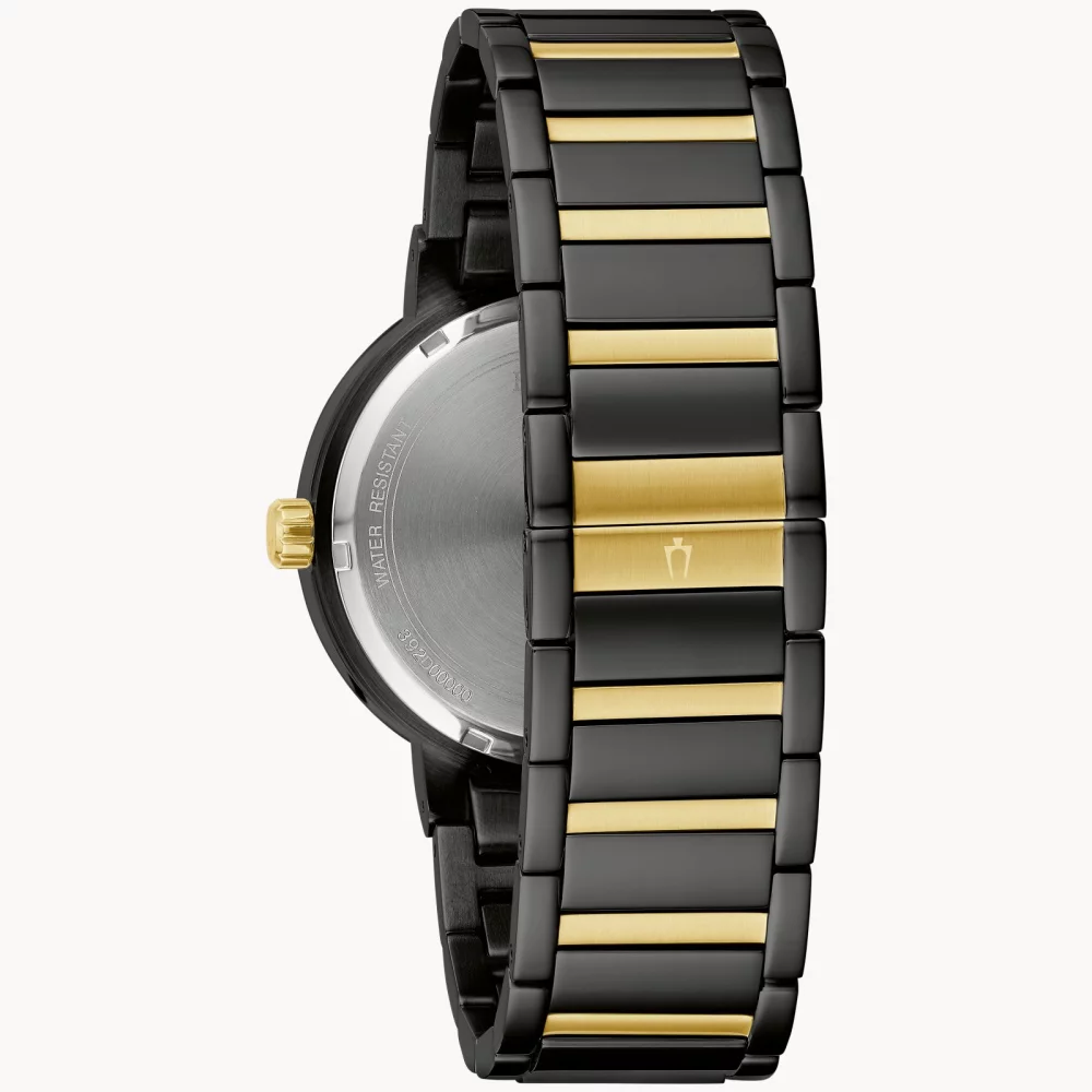 Bulova® Modern Collection Men's Black Futuro Watch w/Gold Accents