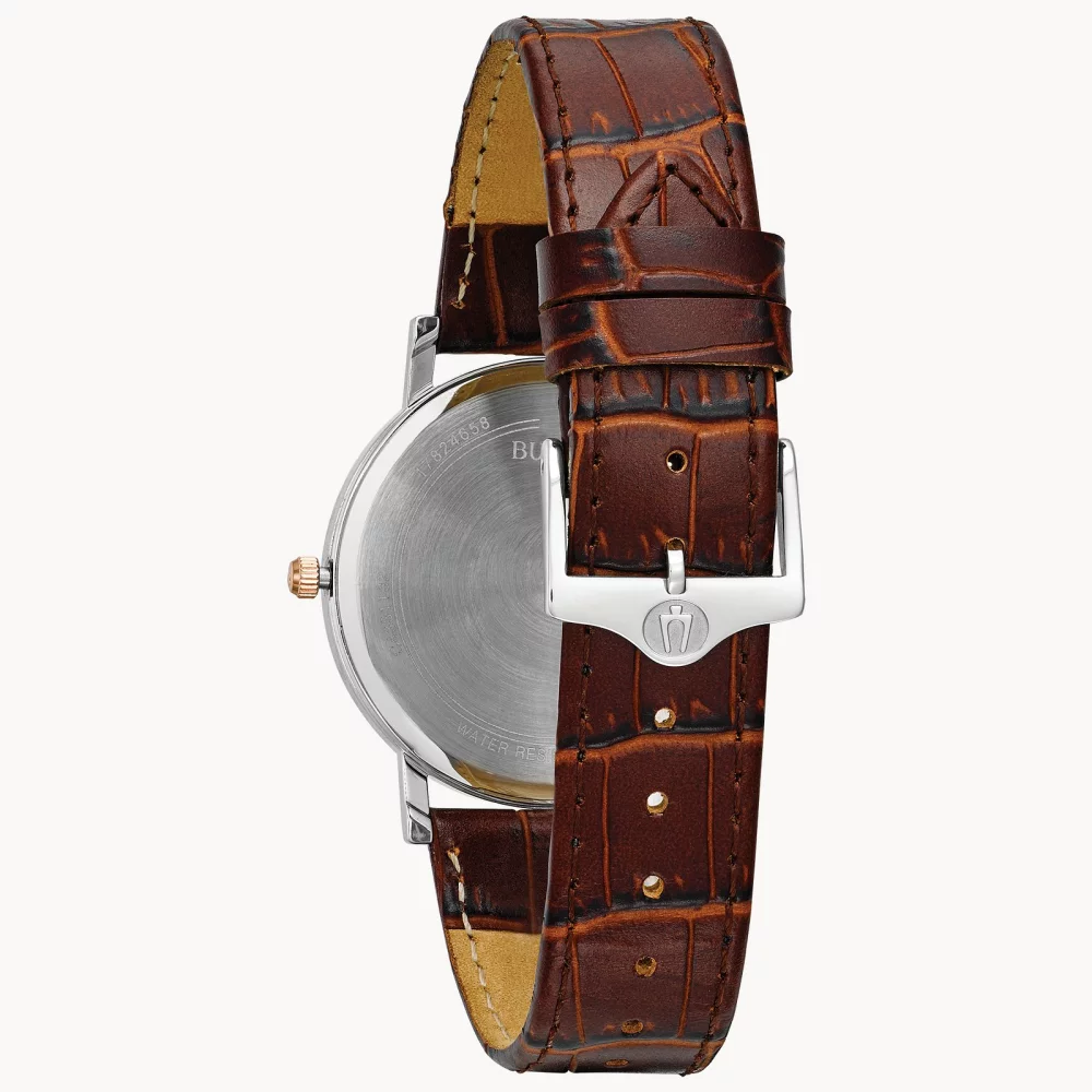 Montre homme Bulova® Classic Collection en or rose avec cadran à motif
