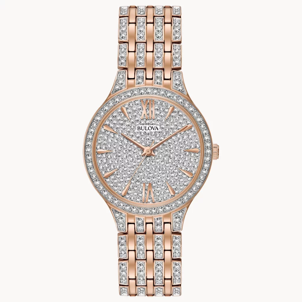Montre Bulova® Crystal Collection pour femmes en or rose Phantom