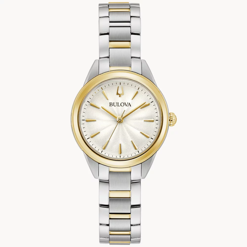 Montre Bulova® Classic Collection pour femmes, modèle Sutton bicolore avec accents dorés.