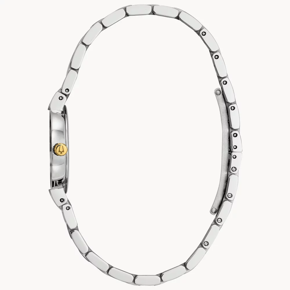 Bulova® Modern Collection Women's Two Tone Futuro Watch w/Mother Of Pearl Dial (26 Mil)