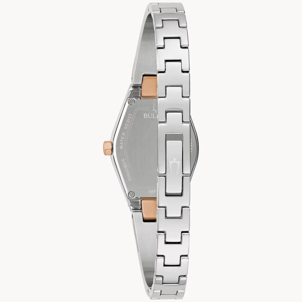 Bulova® Modern Collection Women's Silver Gemini Watch w/Rose Gold Accents