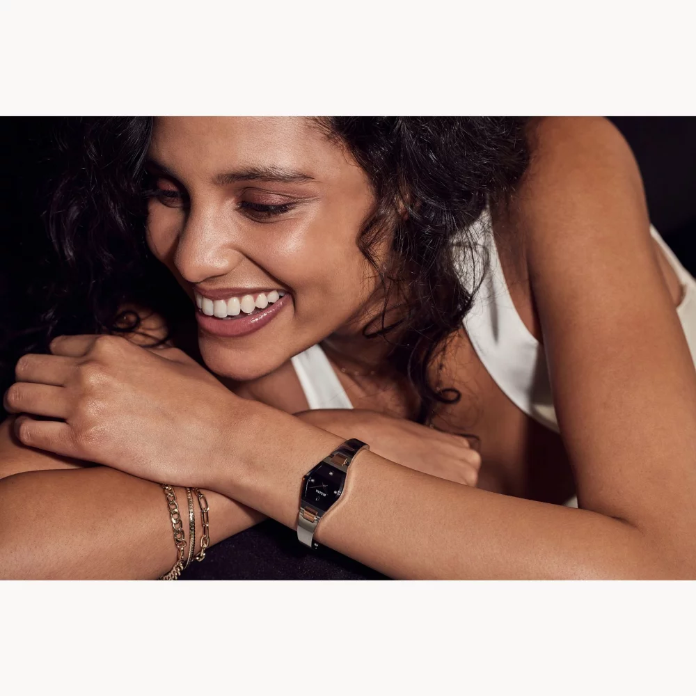 Bulova® Modern Collection Women's Silver Gemini Watch w/Rose Gold Accents