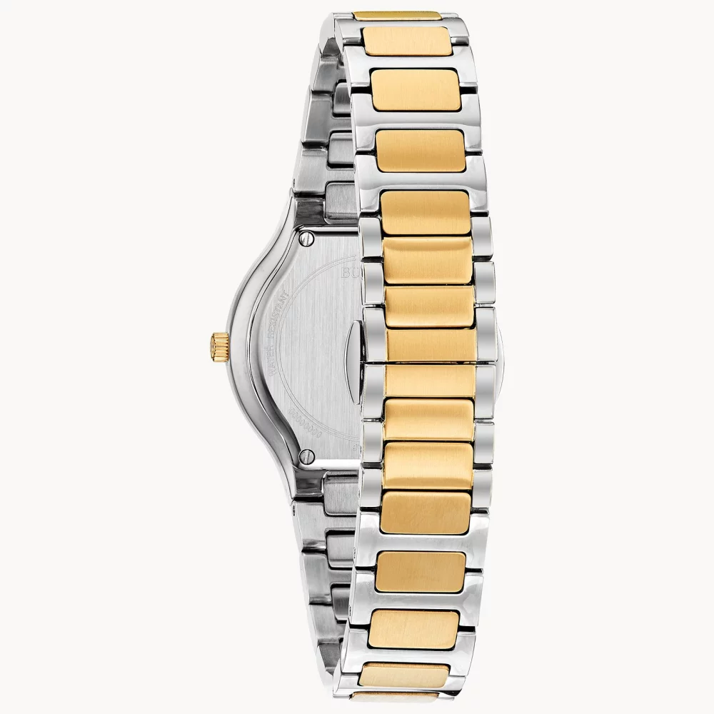 Bulova® Modern Collection Women's Two Tone Futuro Watch w/Mother Of Pearl Dial (32 Mil)