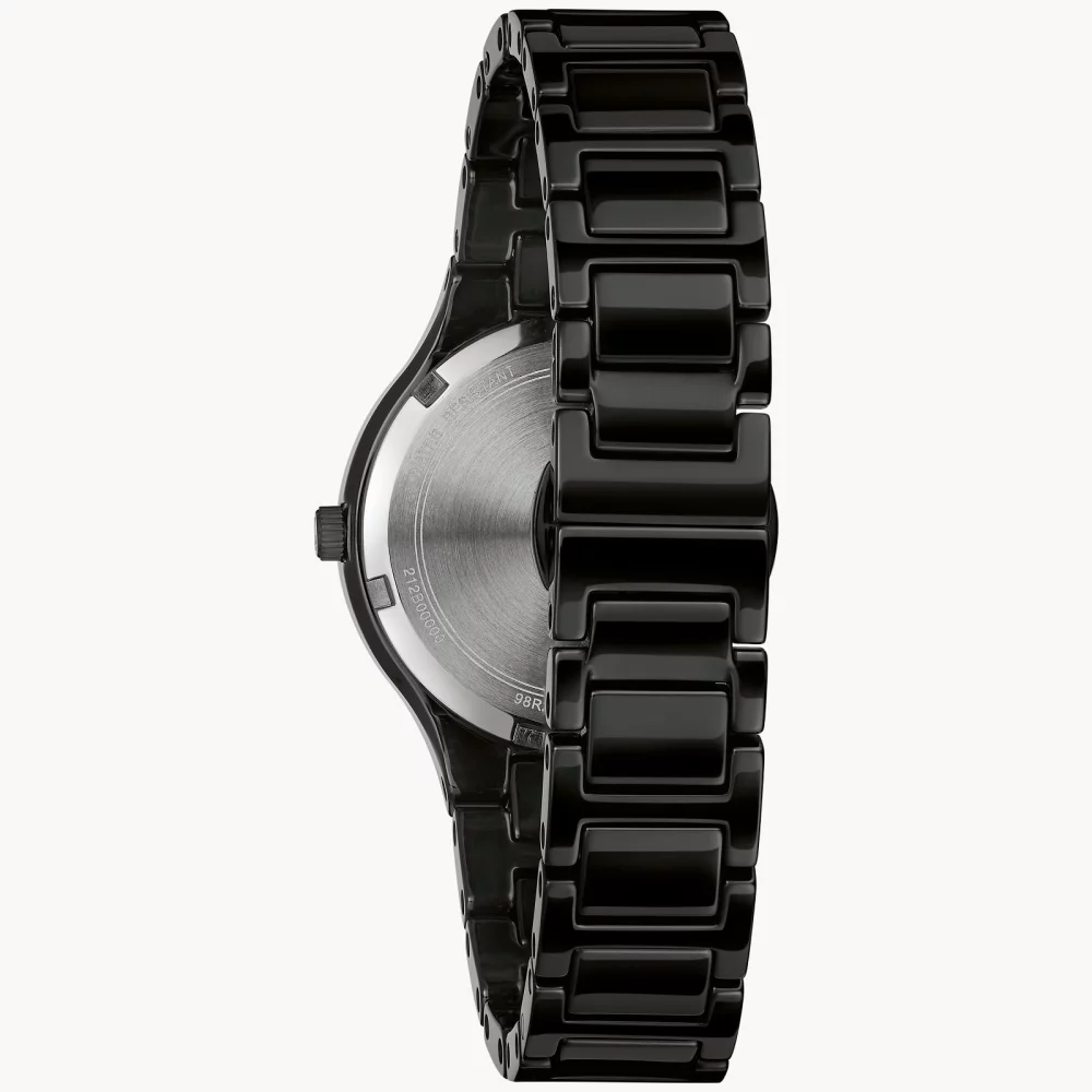 Montre Bulova® Modern Collection Millennia® pour femmes avec cadran en nacre noire et bracelet noir