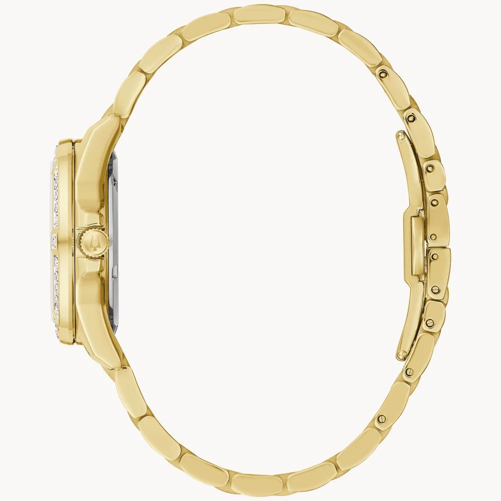 Bulova® Marine Star® Collection Women's Gold Watch w/White Mother Of Pearl Dial