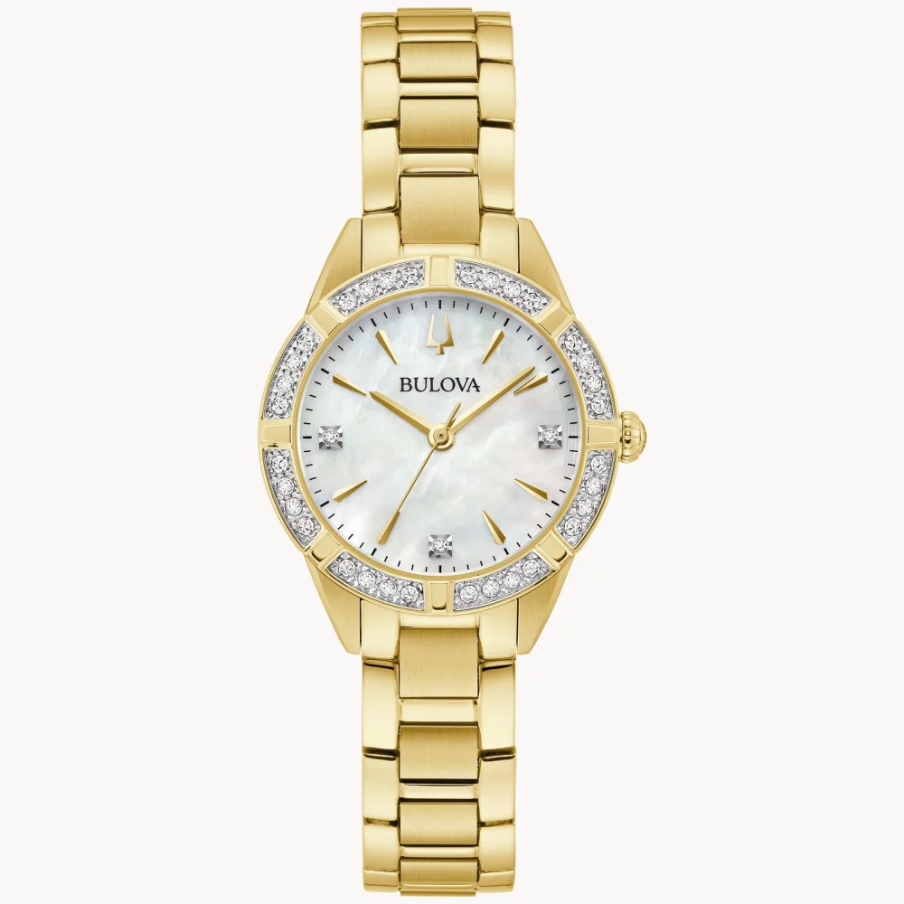 Montre Bulova® Classic Collection pour femmes, modèle Sutton en or avec diamants