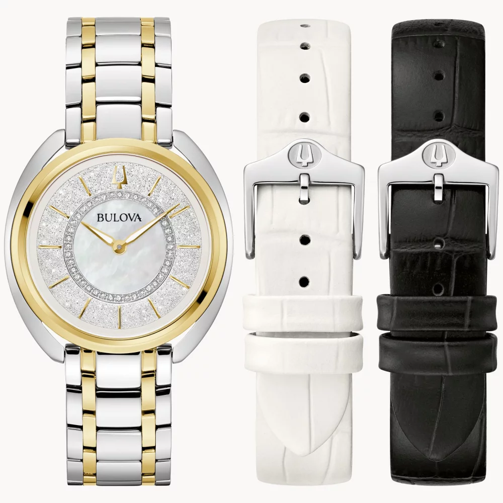 Montre Bulova® Classic Collection pour femmes en deux tons avec bracelets interchangeables.