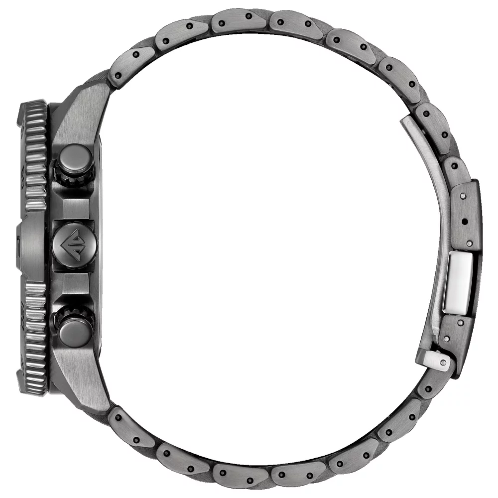 Montre Citizen® Promaster Air Collection Navihawk A-T pour hommes avec cadran dégradé rond en gris.