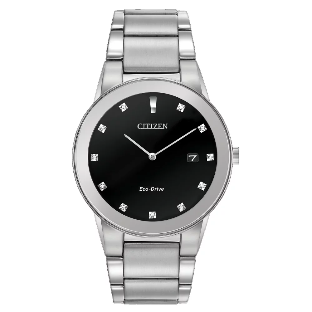 Montre Citizen® Axiom pour homme en argent avec diamants