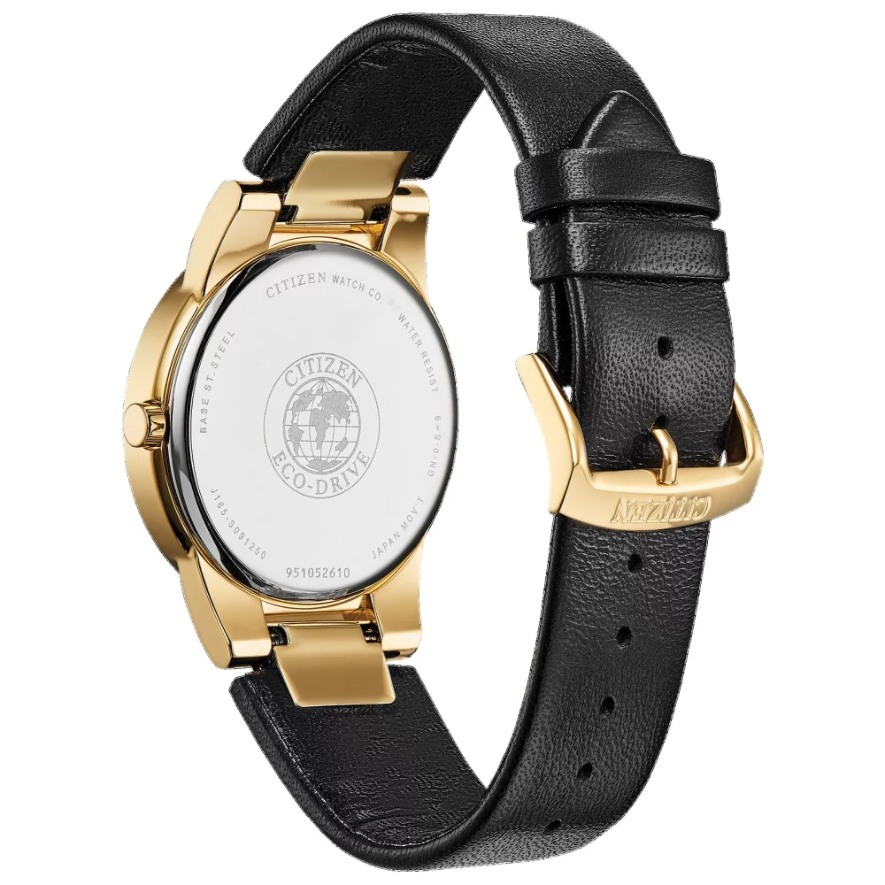 Montre Citizen® Axiom pour homme en or avec bracelet en cuir