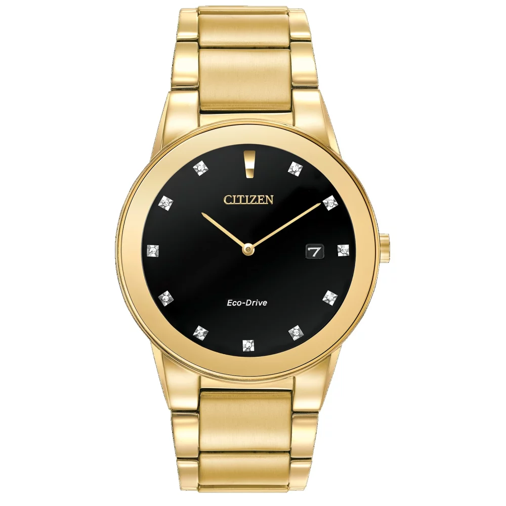 Montre Citizen® Axiom pour hommes en or avec diamants