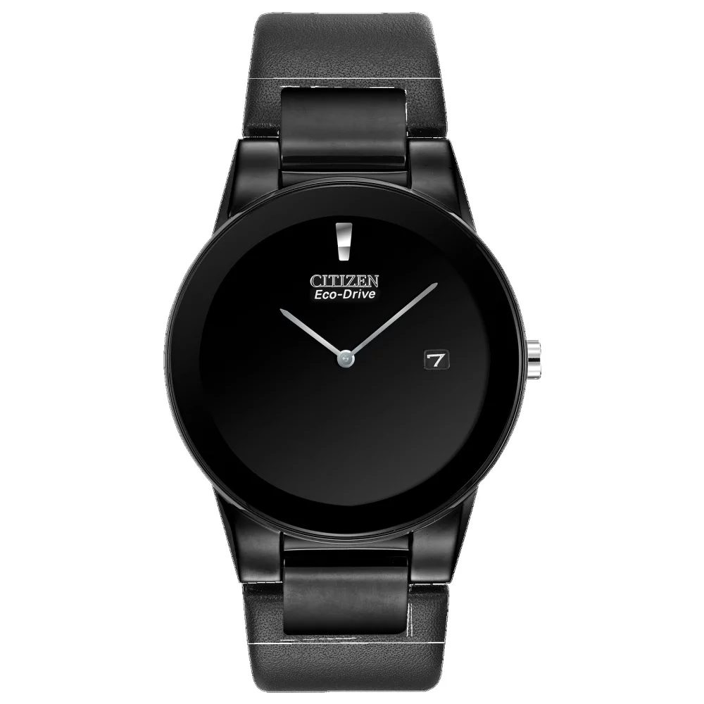 Citizen® Men's Black Axiom Watch w/Round Black Dial