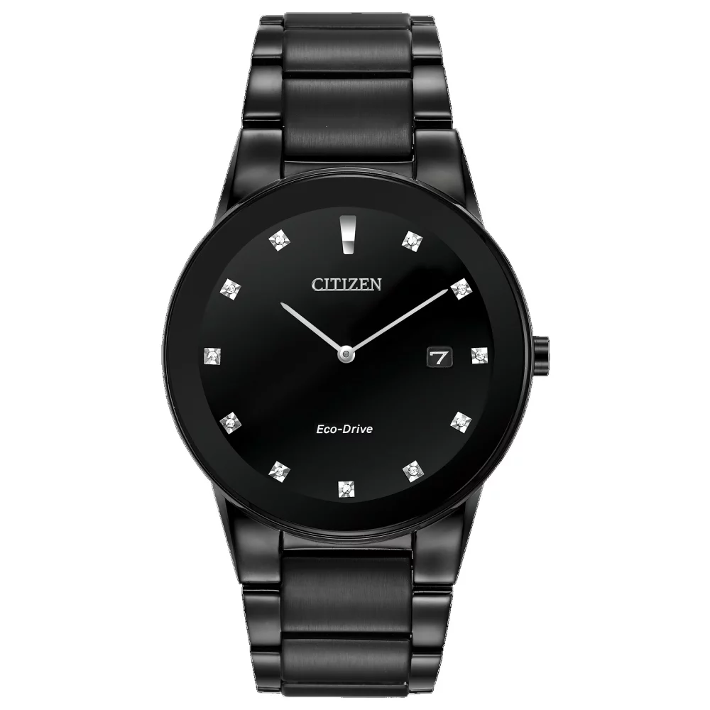 Montre Citizen® Axiom pour hommes en noir avec diamants