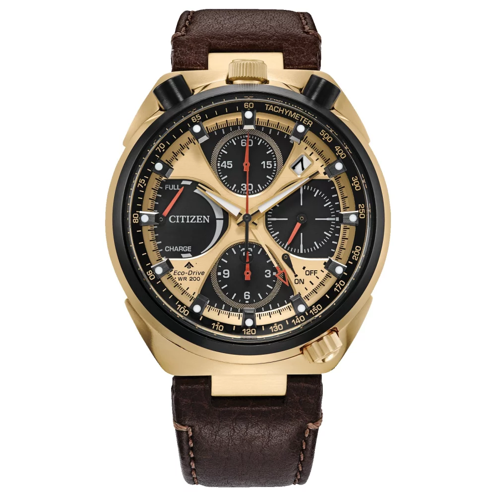 Montre Citizen® Promaster Land Collection pour homme, modèle Tsuno Chrono Racer en or.