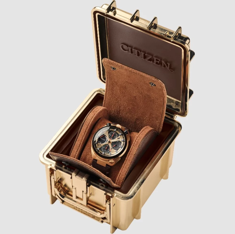Montre Citizen® Promaster Land Collection pour homme, modèle Tsuno Chrono Racer en or.