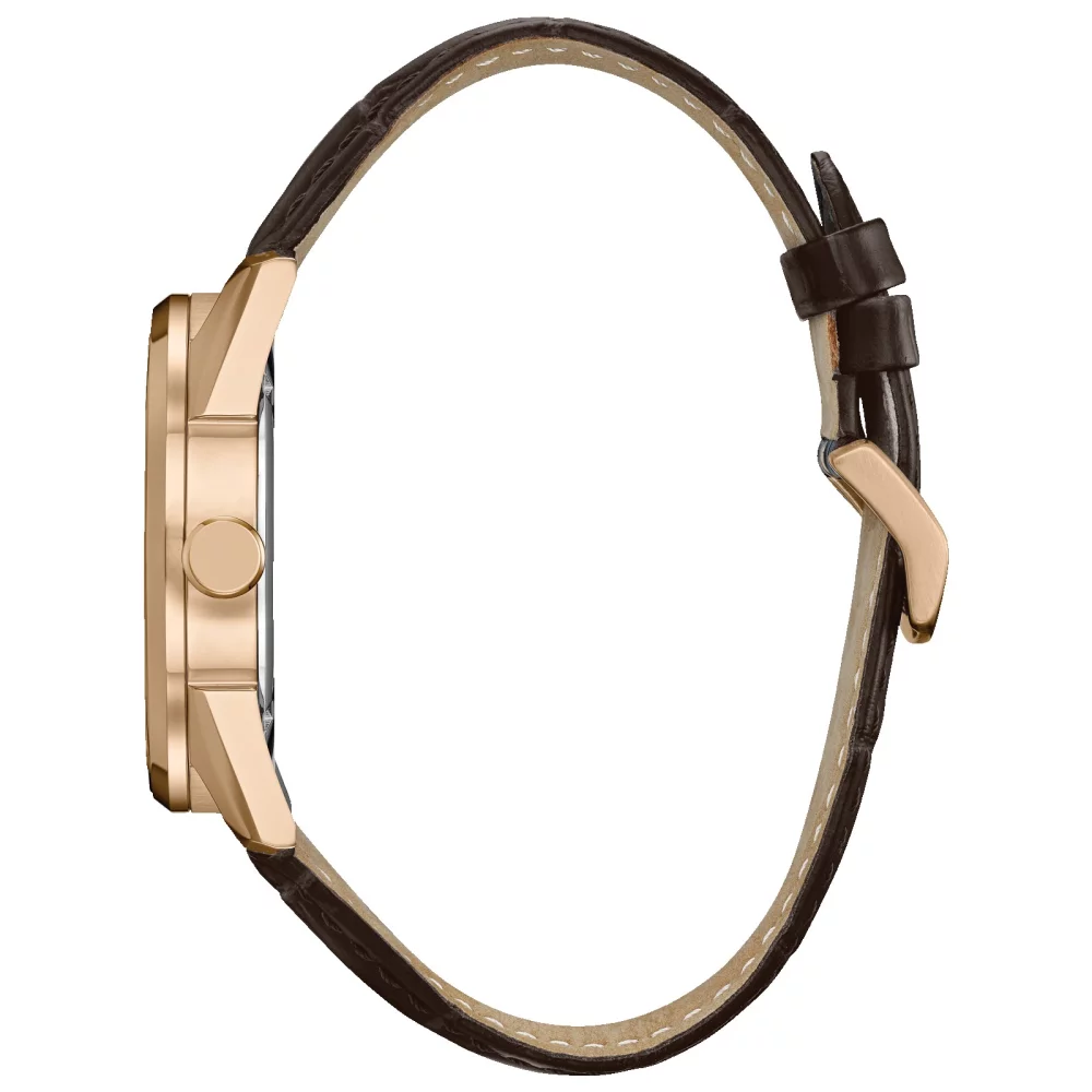 Citizen® Classic Collection Men's Rose Gold Watch w/Embossed Leather Strap