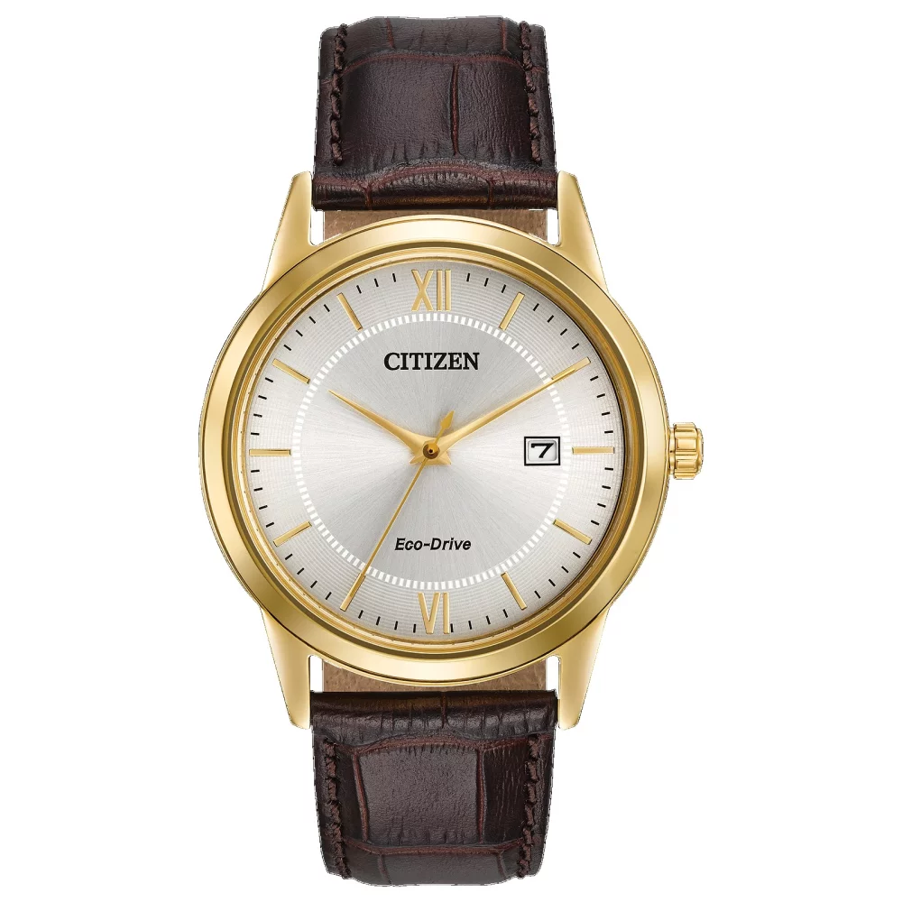Citizen® Corso Collection Men's Gold Classic Watch w/Leather Strap