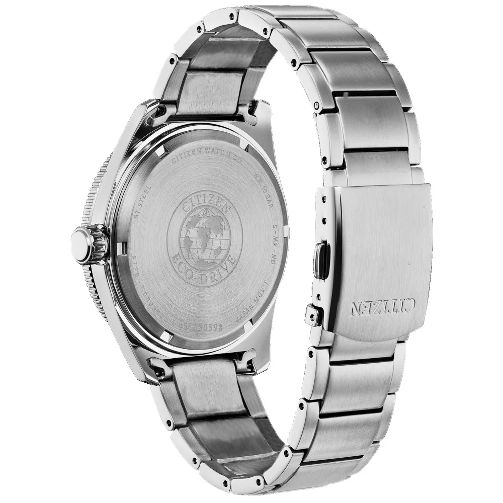 Montre Citizen® pour homme de style classique Brycen en argent avec cadran rond vert sapin