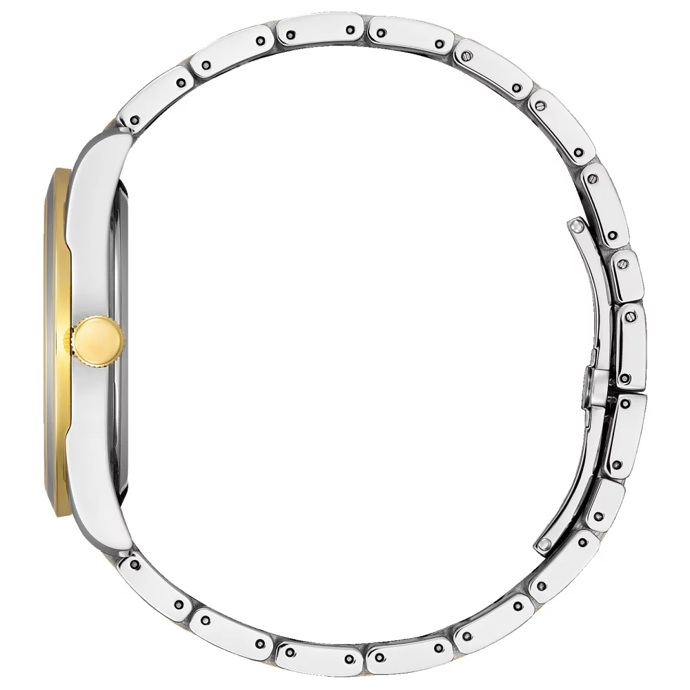 Citizen® Fiore Collection Men's Two Tone Watch w/Round White Dial