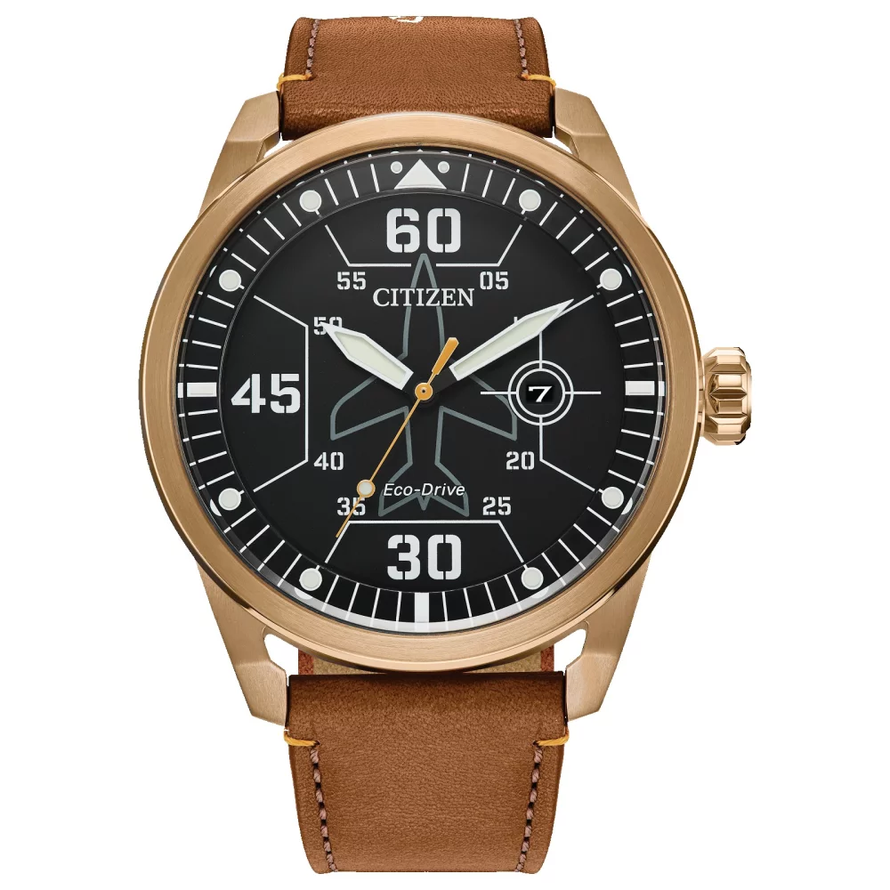 Montre Citizen® Avion pour hommes en or rose
