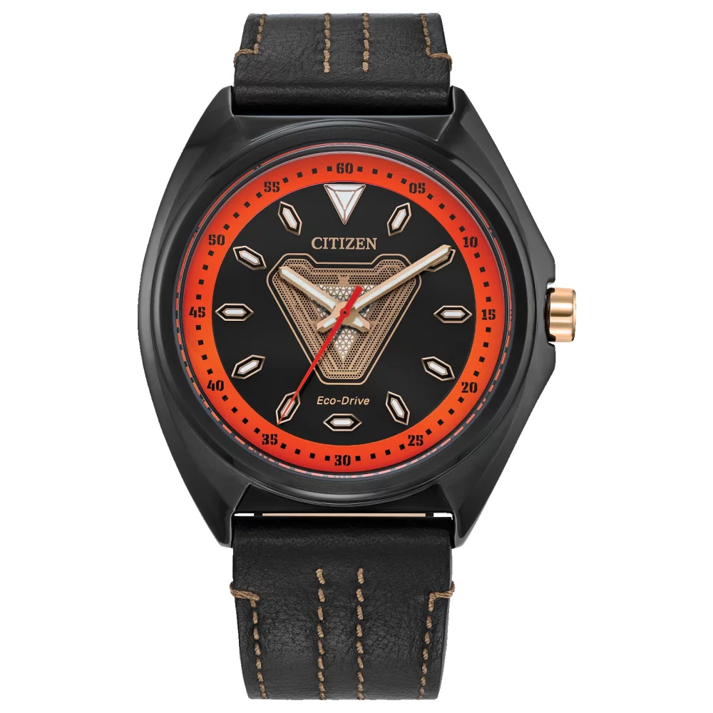 Montre Citizen® Marvel® Collection pour hommes Tony Stark '63 avec bracelet en cuir