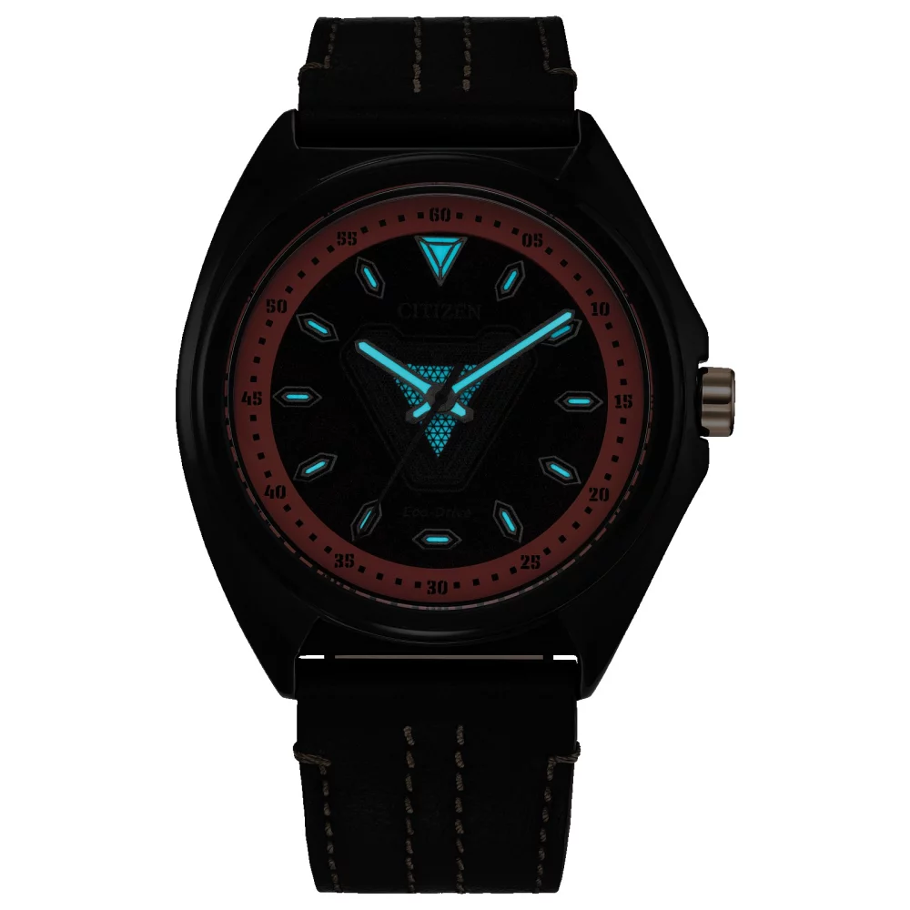 Montre Citizen® Marvel® Collection pour hommes Tony Stark '63 avec bracelet en cuir
