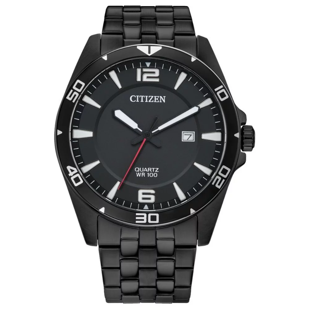 Citizen® Quartz Men's Black Stainless Steel Watch