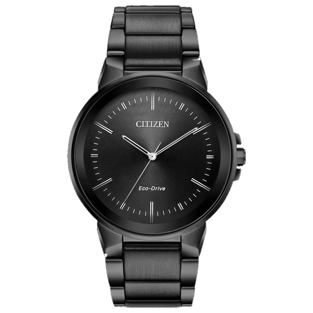 Montre Citizen® Axiom pour homme en gris avec cadran rond noir