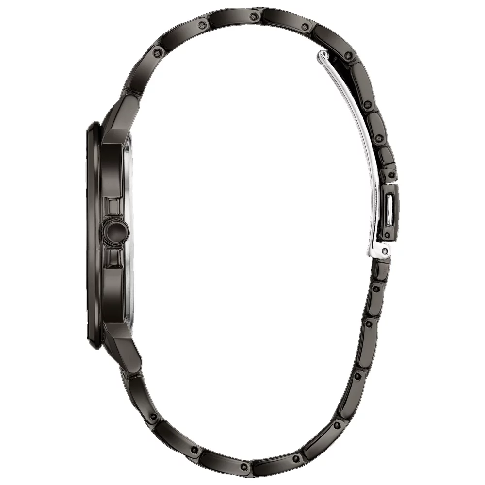 Citizen® Men's Grey Axiom Watch w/Round Black Dial