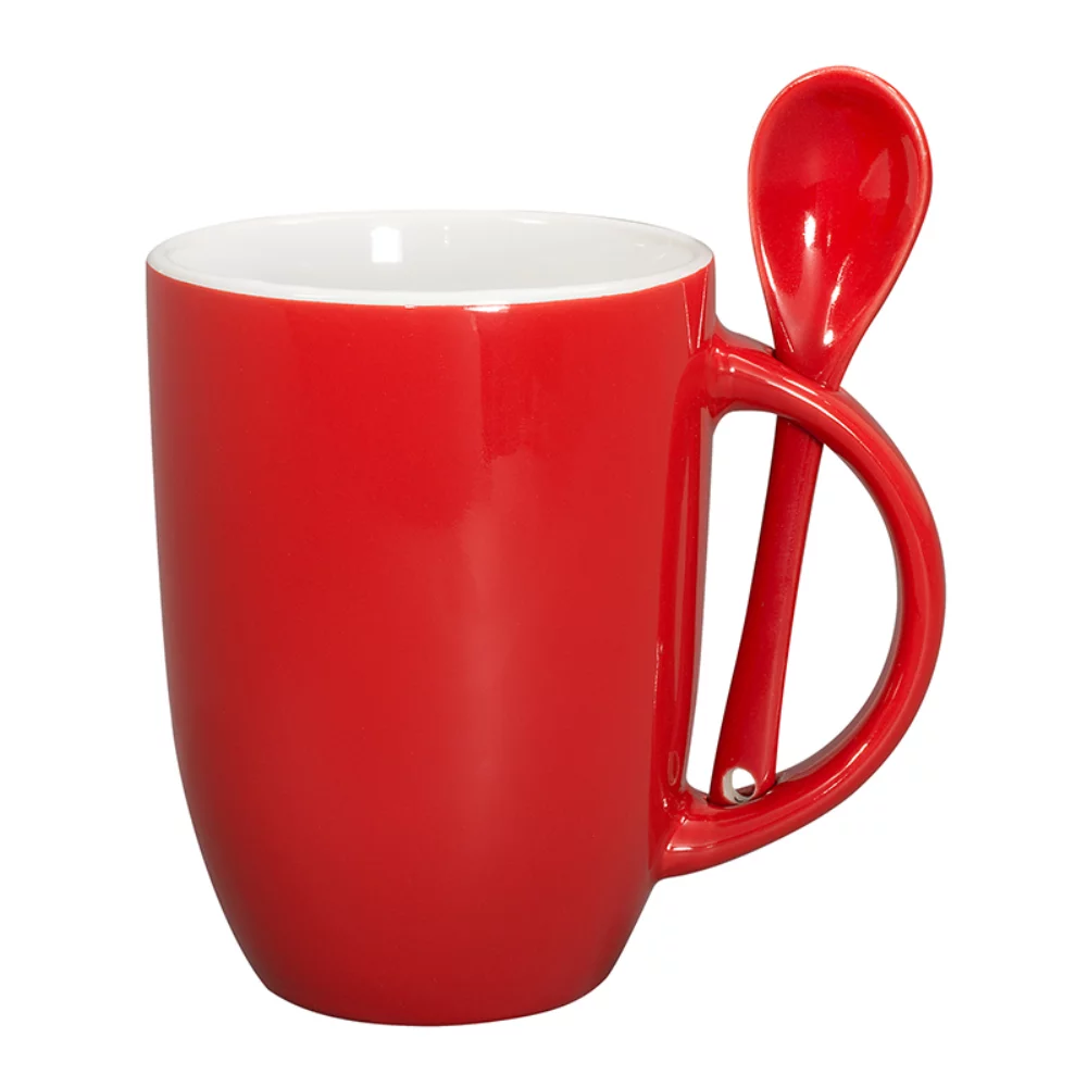Tasse en céramique élégante de 12 oz avec cuillère