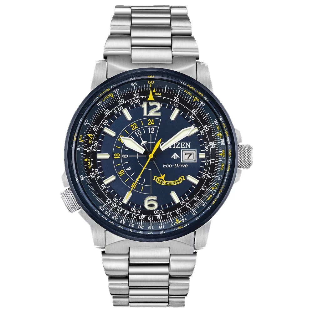 Montre Citizen® Promaster Air Collection Men's Blue Angels Nighthawk avec bracelet en acier inoxydable