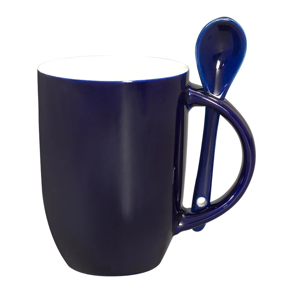 Tasse en céramique élégante de 12 oz avec cuillère