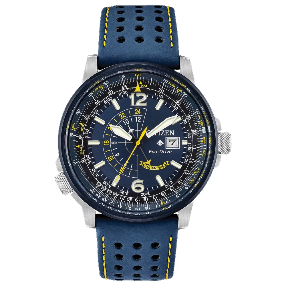 Citizen® Promaster Air Collection Men's Blue Angels Nighthawk Watch w/Leather Strap