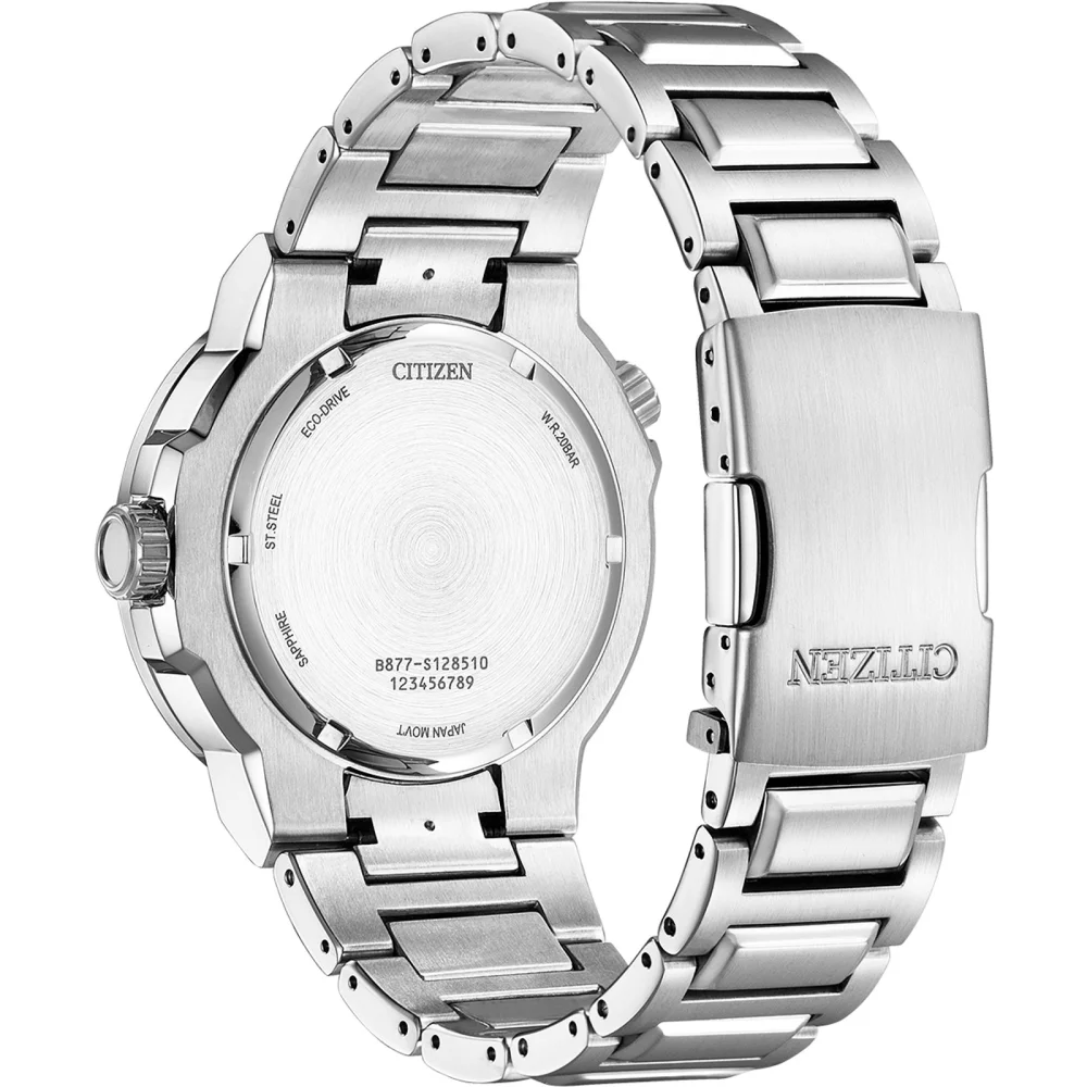 Montre Citizen® Sport Luxury Collection Endeavor GMT pour hommes en argent avec cadran gris rond