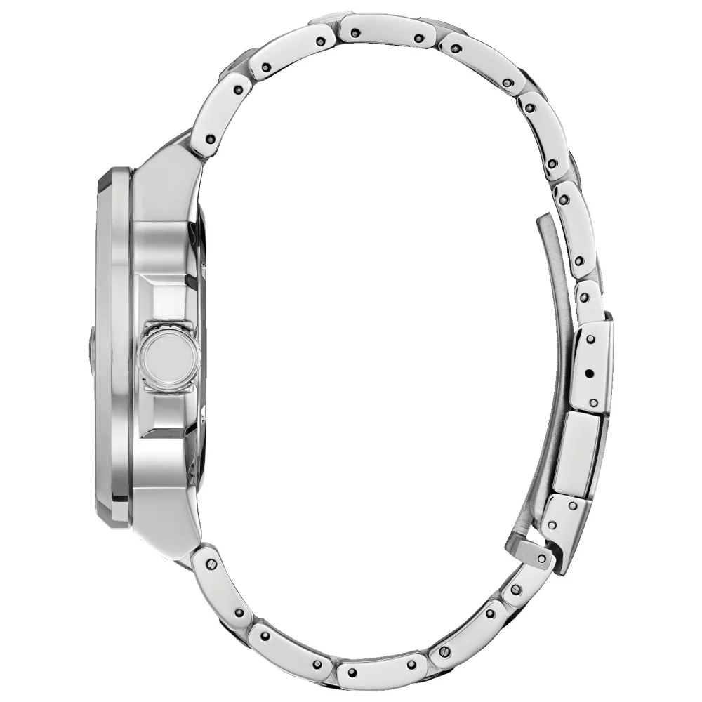 Citizen® Sport Luxury Collection Men's Silver Endeavor GMT Watch w/Round Black Dial