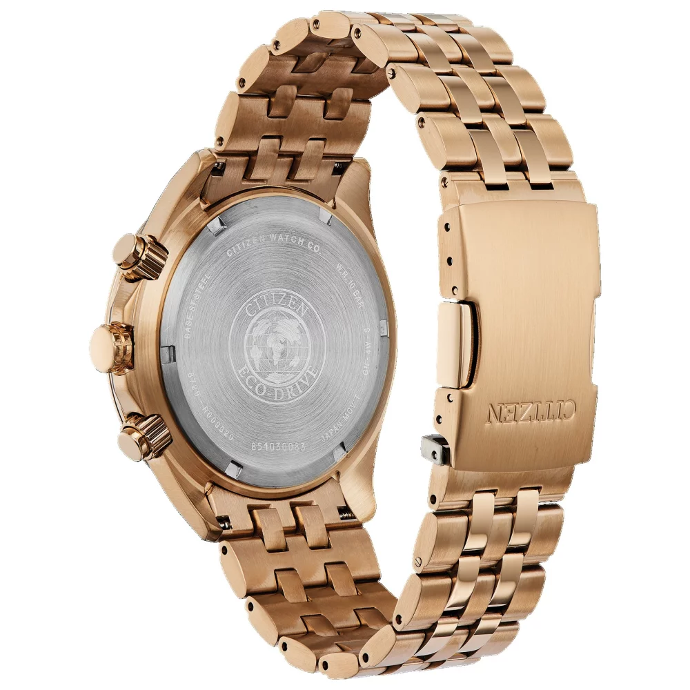 Montre chronographe classique en or rose pour homme Citizen®