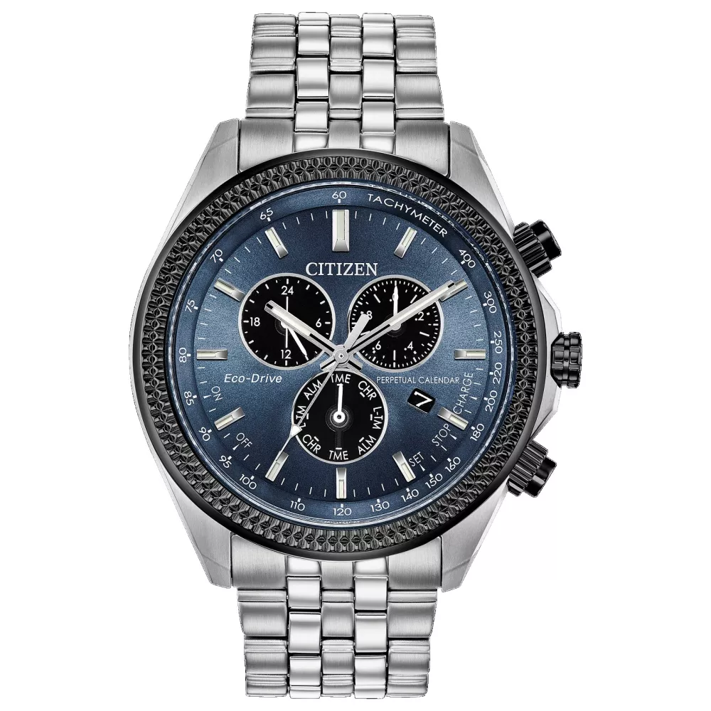 Citizen® Men's Classic Chronograph Watch w/Black Bezel