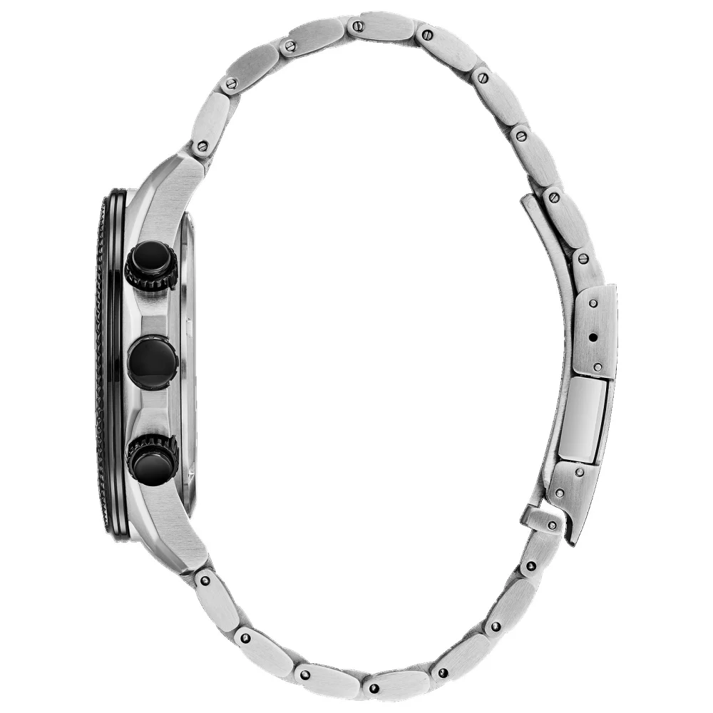 Citizen® Men's Classic Chronograph Watch w/Black Bezel