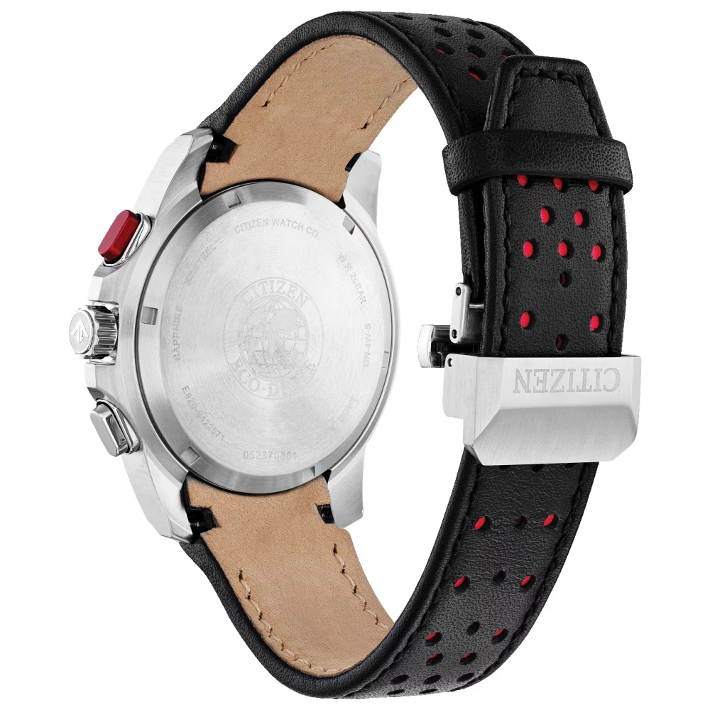 Citizen® Promaster Land Collection Men's Silver MX Watch w/Leather Strap