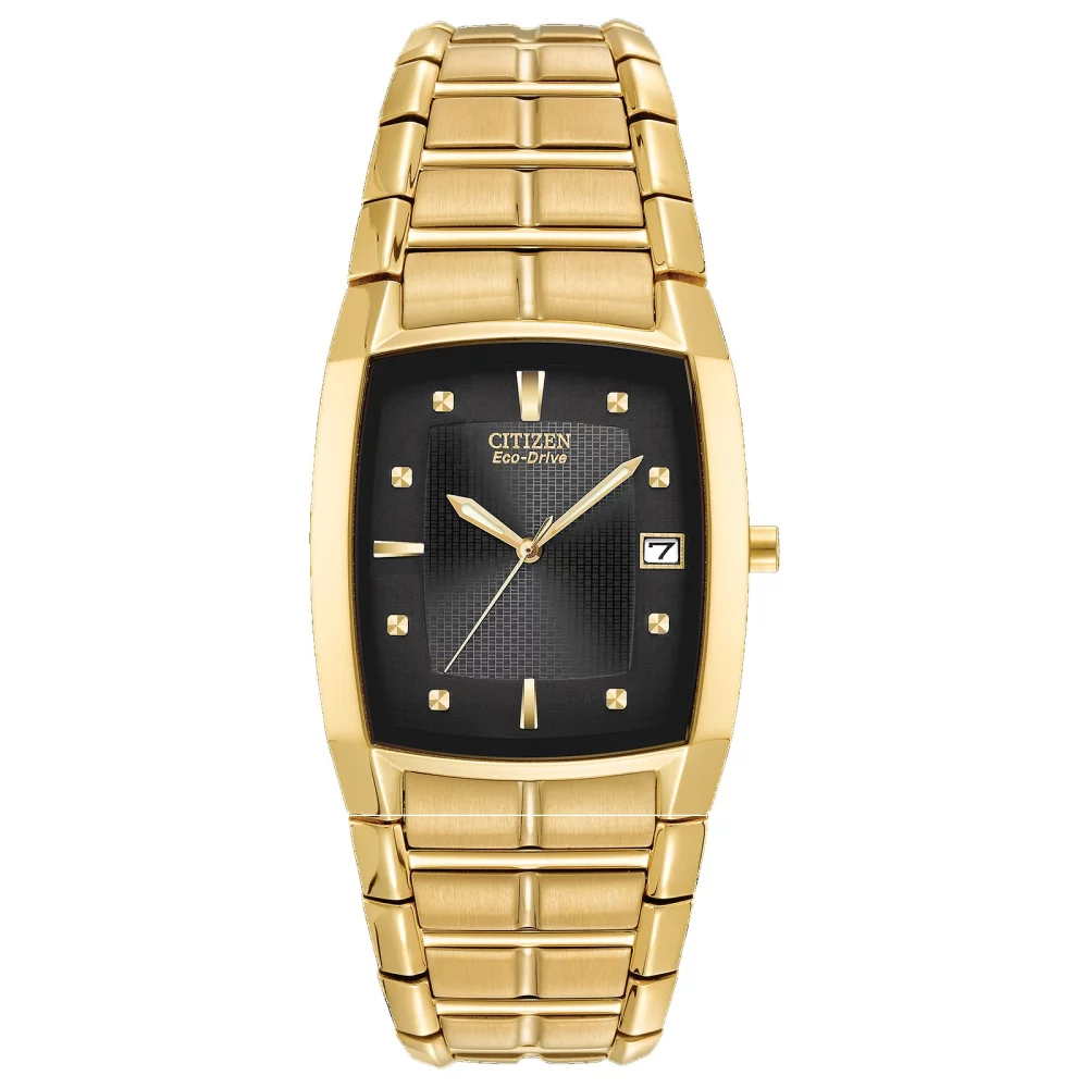 Montre Citizen® Paradigm pour homme en or avec cadran de forme tonneau