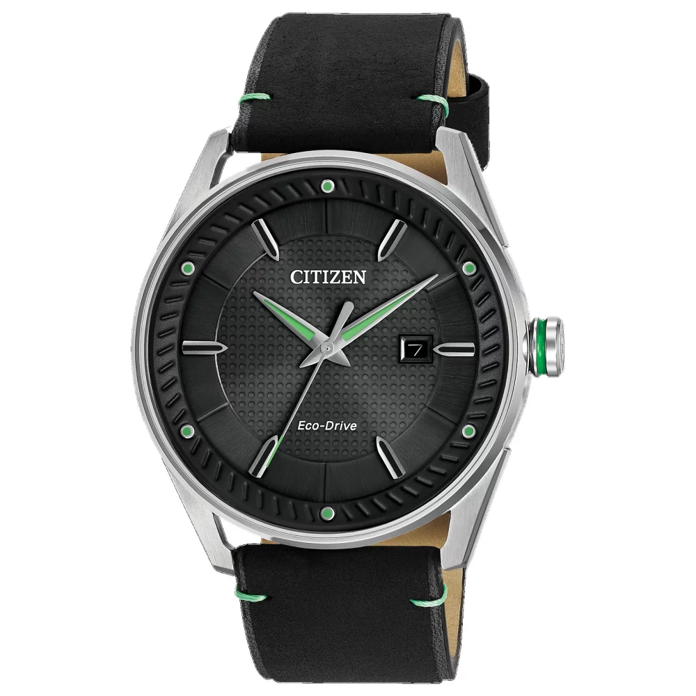 Citizen® Drive Style Men's Silver Weekender Watch w/Leather Strap