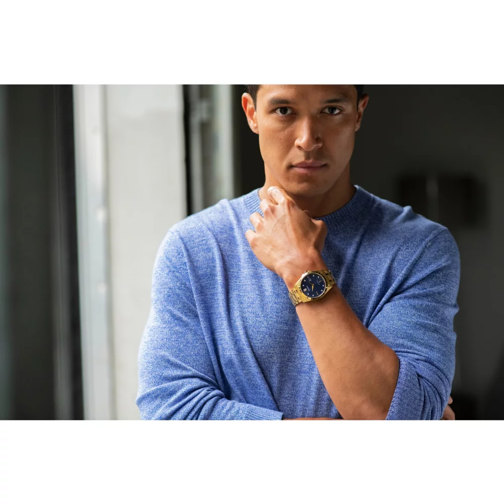 Montre analogique Citizen® Corso Collection pour homme en or avec diamants Peyten