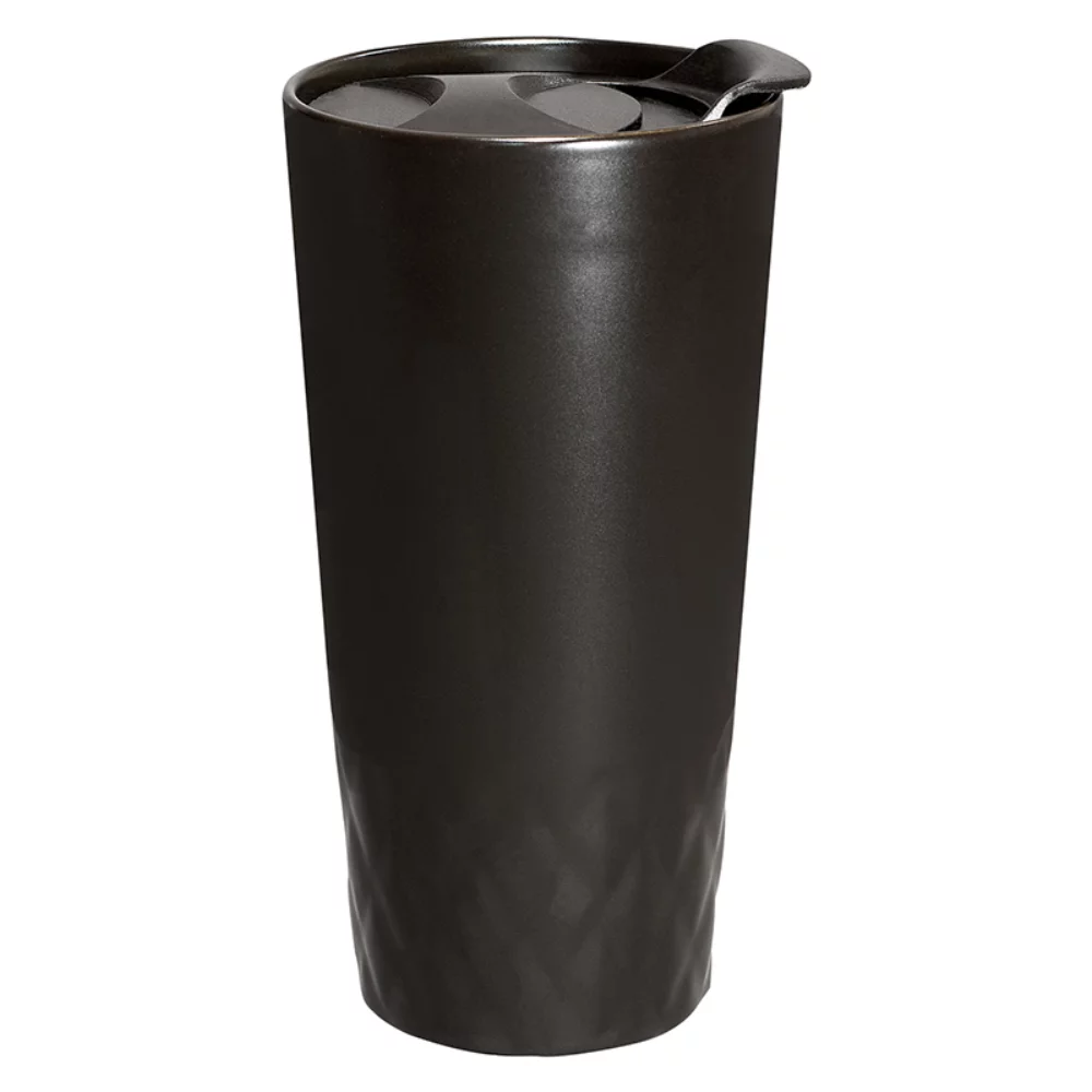 Tumbler texturé en céramique à double paroi de 14 oz.
