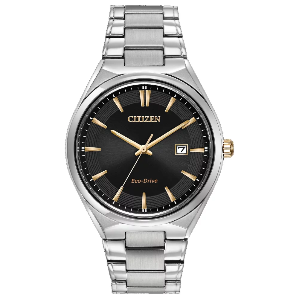 Montre Citizen® Corso pour hommes en argent avec des accents en or rose