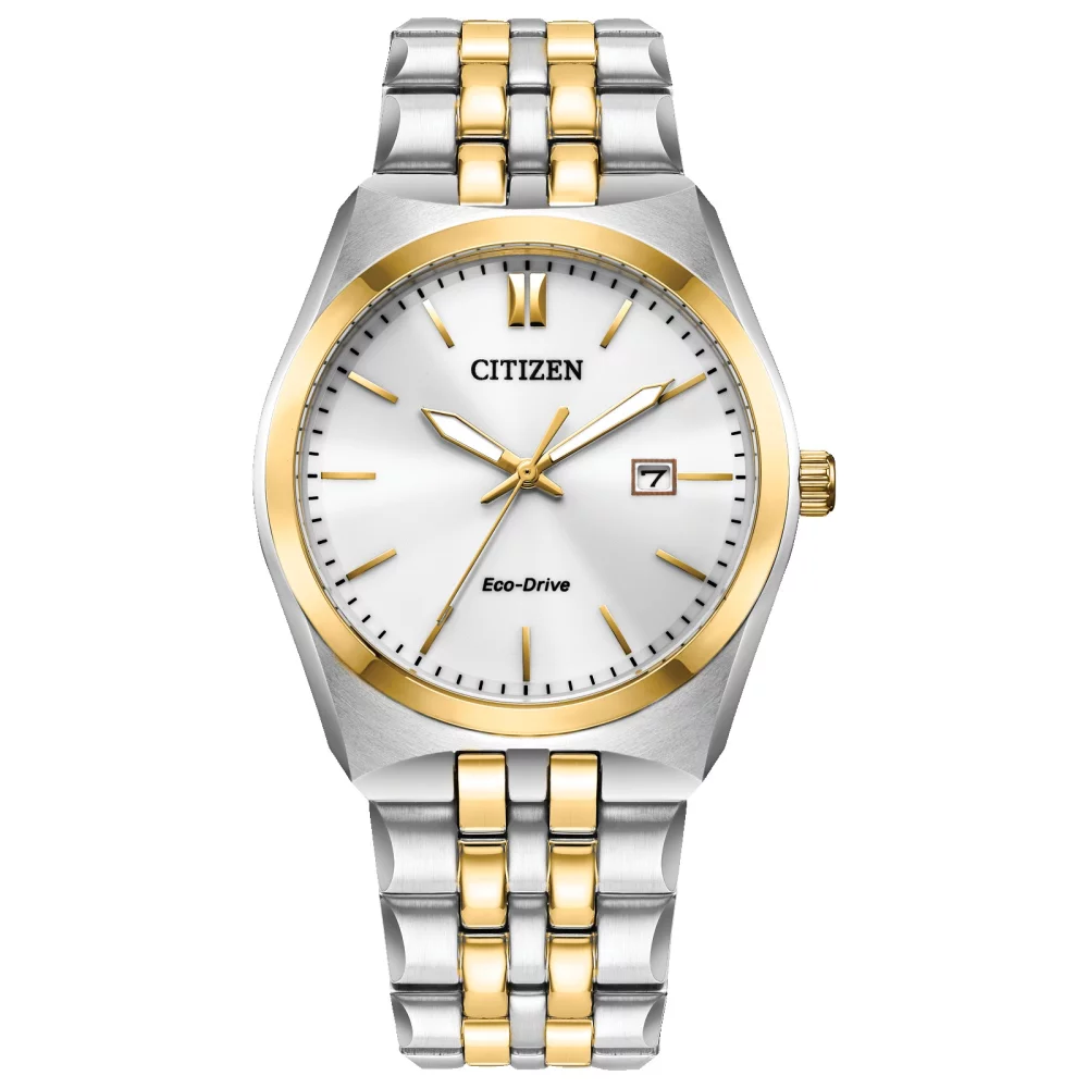 Citizen® Men's Two Tone Corso Watch w/Round White Dial