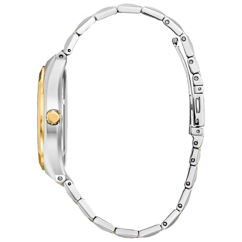Montre Citizen® Corso pour hommes en deux tons avec cadran noir rond