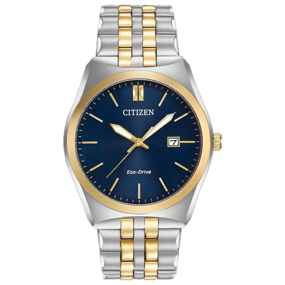 Citizen® Men's Two Tone Corso Watch w/Round Blue Dial
