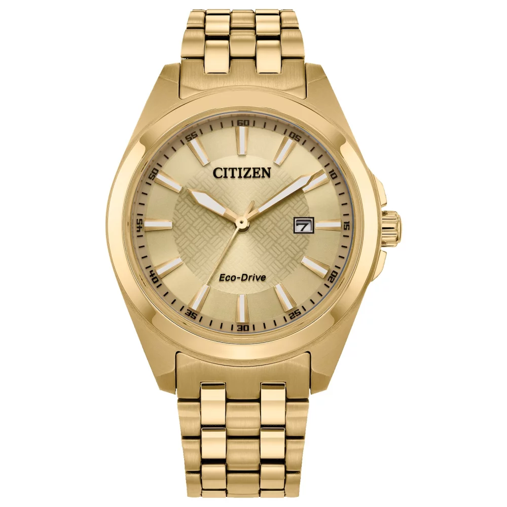 Citizen® Men's Gold Peyten Watch w/Round Champagne Dial